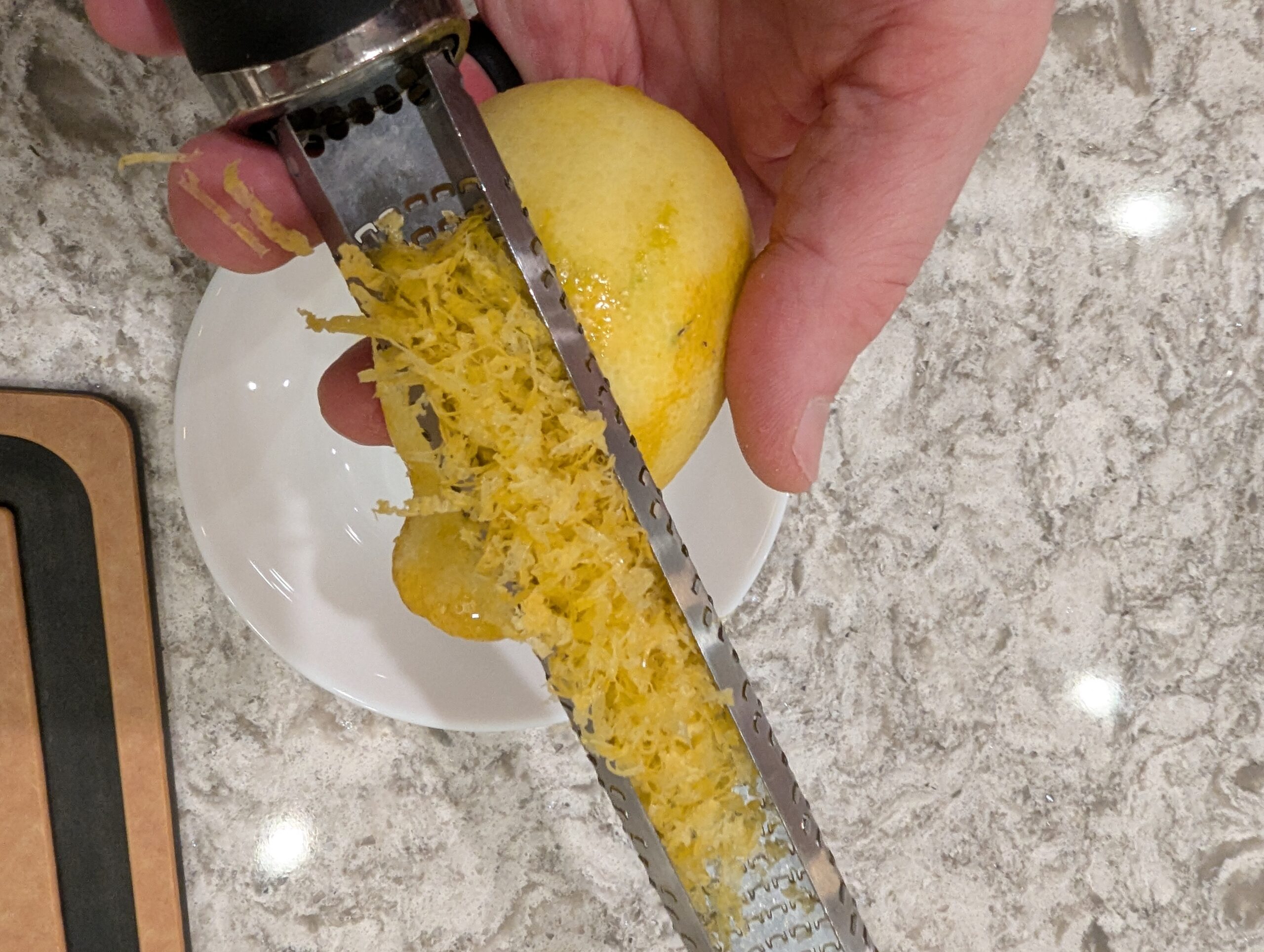 Lemon Zesting Machine Zesting lemons - Bob's Ice Cream Lab
